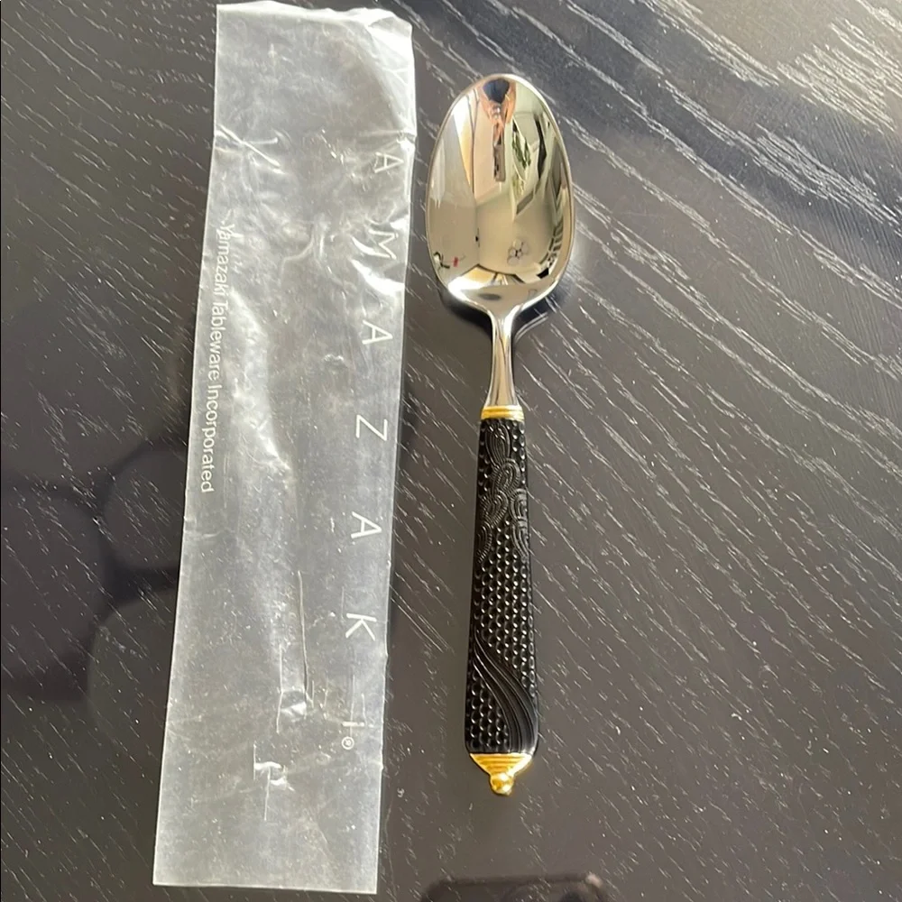 Yamazaki BYZANTINE Black and Gold Tea Spoon
